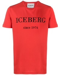 T-shirt à col rond imprimé orange Iceberg