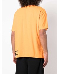 T-shirt à col rond imprimé orange Ksubi