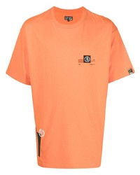 T-shirt à col rond imprimé orange Izzue