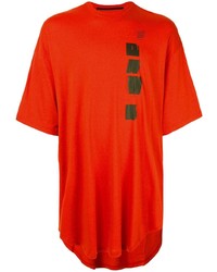 T-shirt à col rond imprimé orange Julius
