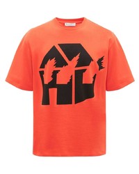 T-shirt à col rond imprimé orange JW Anderson