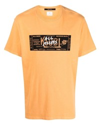 T-shirt à col rond imprimé orange Ksubi