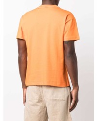 T-shirt à col rond imprimé orange Jacquemus