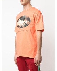 T-shirt à col rond imprimé orange Supreme