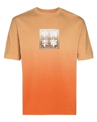 T-shirt à col rond imprimé orange Li-Ning