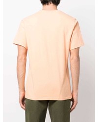 T-shirt à col rond imprimé orange Barbour