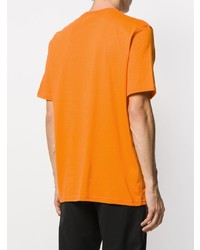 T-shirt à col rond imprimé orange Fila