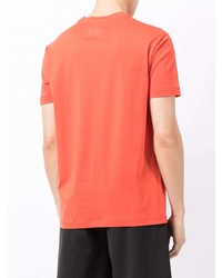 T-shirt à col rond imprimé orange Emporio Armani