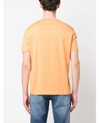 T-shirt à col rond imprimé orange Emporio Armani