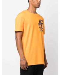 T-shirt à col rond imprimé orange Philipp Plein