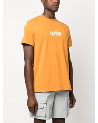 T-shirt à col rond imprimé orange ARTE