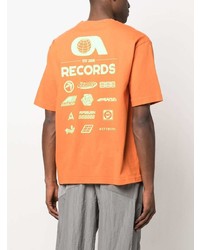 T-shirt à col rond imprimé orange Ambush