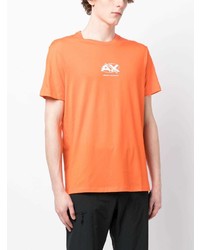 T-shirt à col rond imprimé orange Armani Exchange