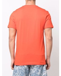 T-shirt à col rond imprimé orange Moschino