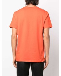 T-shirt à col rond imprimé orange Moschino