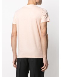 T-shirt à col rond imprimé orange Balmain