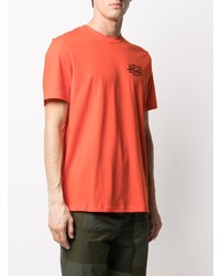 T-shirt à col rond imprimé orange Diesel