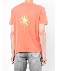 T-shirt à col rond imprimé orange Givenchy
