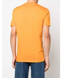 T-shirt à col rond imprimé orange Versace