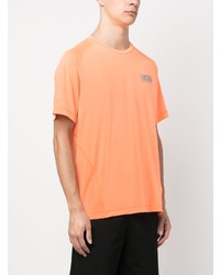 T-shirt à col rond imprimé orange Ea7 Emporio Armani