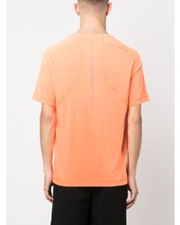 T-shirt à col rond imprimé orange Ea7 Emporio Armani
