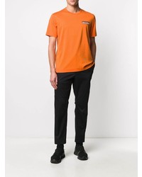 T-shirt à col rond imprimé orange Z Zegna