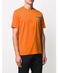 T-shirt à col rond imprimé orange Z Zegna