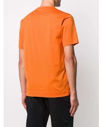 T-shirt à col rond imprimé orange Z Zegna