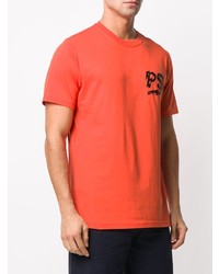 T-shirt à col rond imprimé orange PS Paul Smith