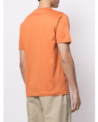 T-shirt à col rond imprimé orange Gieves & Hawkes