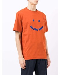 T-shirt à col rond imprimé orange PS Paul Smith