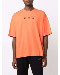 T-shirt à col rond imprimé orange Off-White