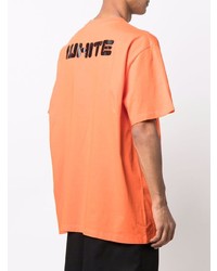 T-shirt à col rond imprimé orange Off-White