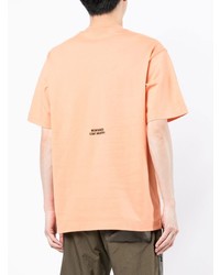 T-shirt à col rond imprimé orange Alpha Industries