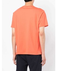 T-shirt à col rond imprimé orange Hackett