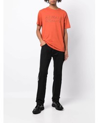 T-shirt à col rond imprimé orange Armani Exchange