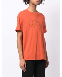 T-shirt à col rond imprimé orange Armani Exchange