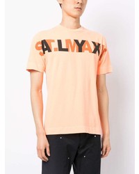 T-shirt à col rond imprimé orange 1017 Alyx 9Sm