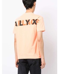 T-shirt à col rond imprimé orange 1017 Alyx 9Sm