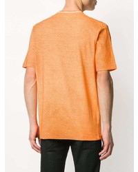 T-shirt à col rond imprimé orange DSQUARED2