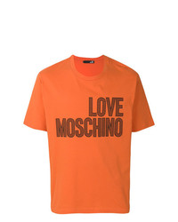 T-shirt à col rond imprimé orange Love Moschino