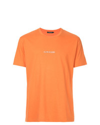 T-shirt à col rond imprimé orange Loveless