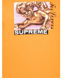 T-shirt à col rond imprimé orange Supreme