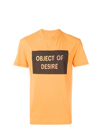 T-shirt à col rond imprimé orange Maison Margiela