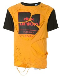 T-shirt à col rond imprimé orange Maison Mihara Yasuhiro