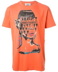 T-shirt à col rond imprimé orange Marc Jacobs