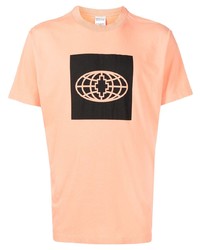 T-shirt à col rond imprimé orange Marcelo Burlon County of Milan