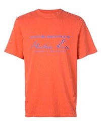 T-shirt à col rond imprimé orange Martine Rose