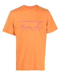 T-shirt à col rond imprimé orange Martine Rose