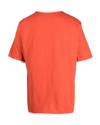 T-shirt à col rond imprimé orange Michael Kors